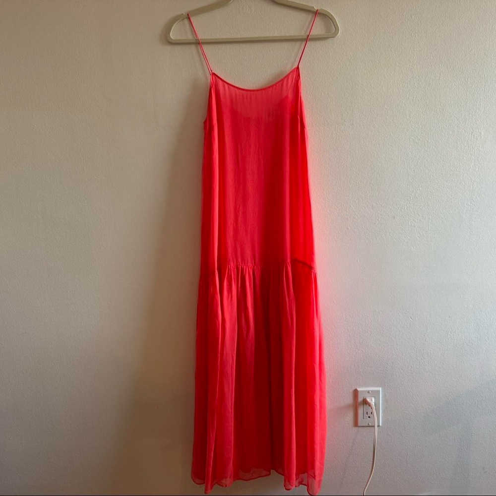 Maryam Nassir Zadeh coral silk dress size 2